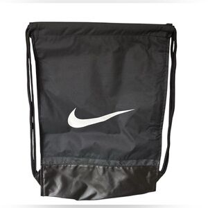 Nike Black and White Drawstring Backpack